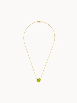 Necklace SIGNATURE 2 Drops Peridot / Diamond Pavé