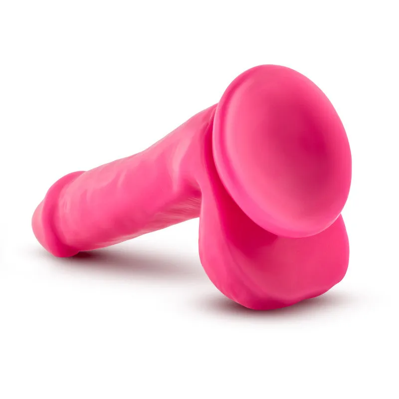 Neo - 6 Inch Dual Density With Balls - Neon Pink