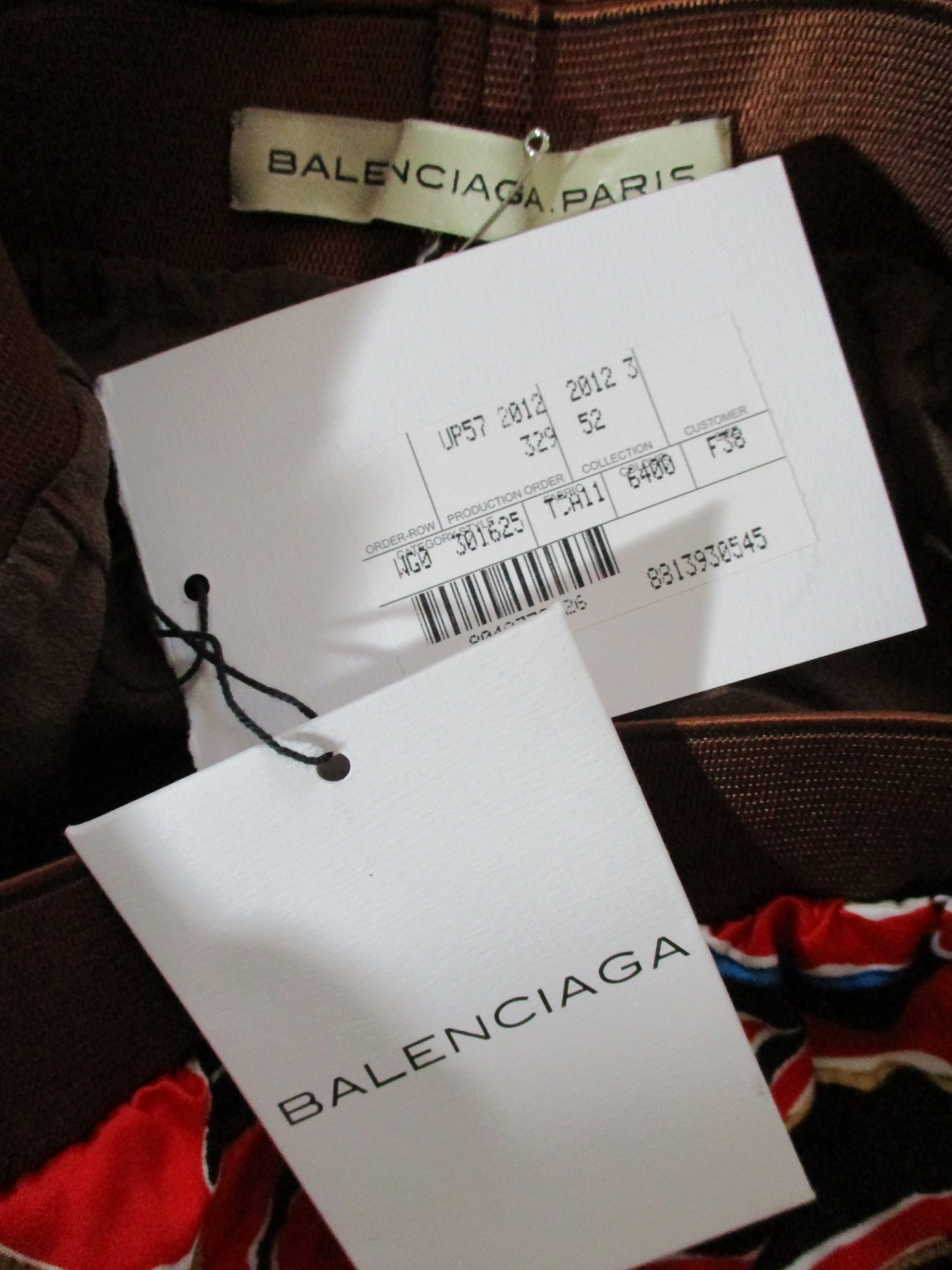 NEW BALENCIAGA Mini Skirt 38 RED BLACK TIGER STRIPE NWT WOMENS