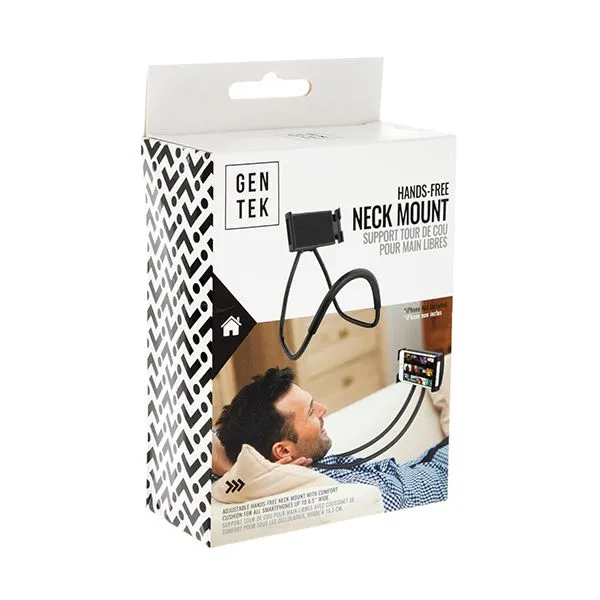New Gen Tek Hands-Free Neck Mount - Black! For smartphones!