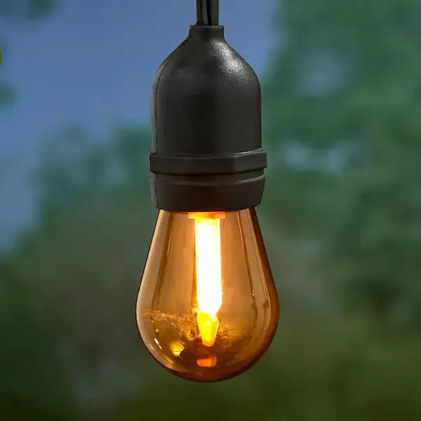 New Hampton Bay 12 ft. 6 Socket LED Flame Effect Indoor/Outdoor String Lights