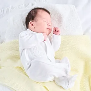 New In Dandelion White Bunny Unisex Sleepsuit