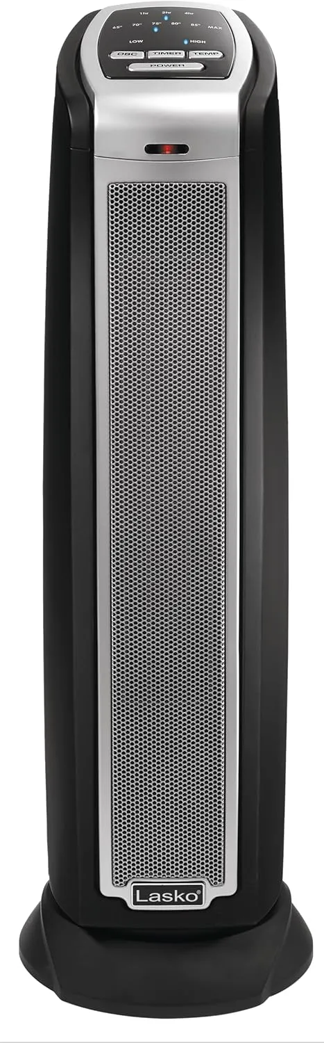 NEW Lasko 5790 Oscillating Ceramic Tower Heater with Remote Control,Black 5790, Retails $211
