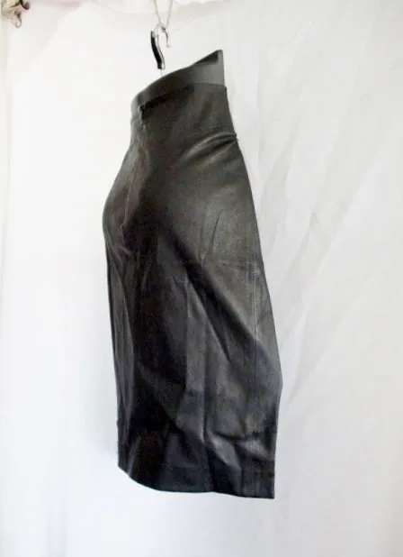 NEW NWT JOSEPH CLAIRE LEATHER STRETCH Pencil SKIRT BLACK 40 8
