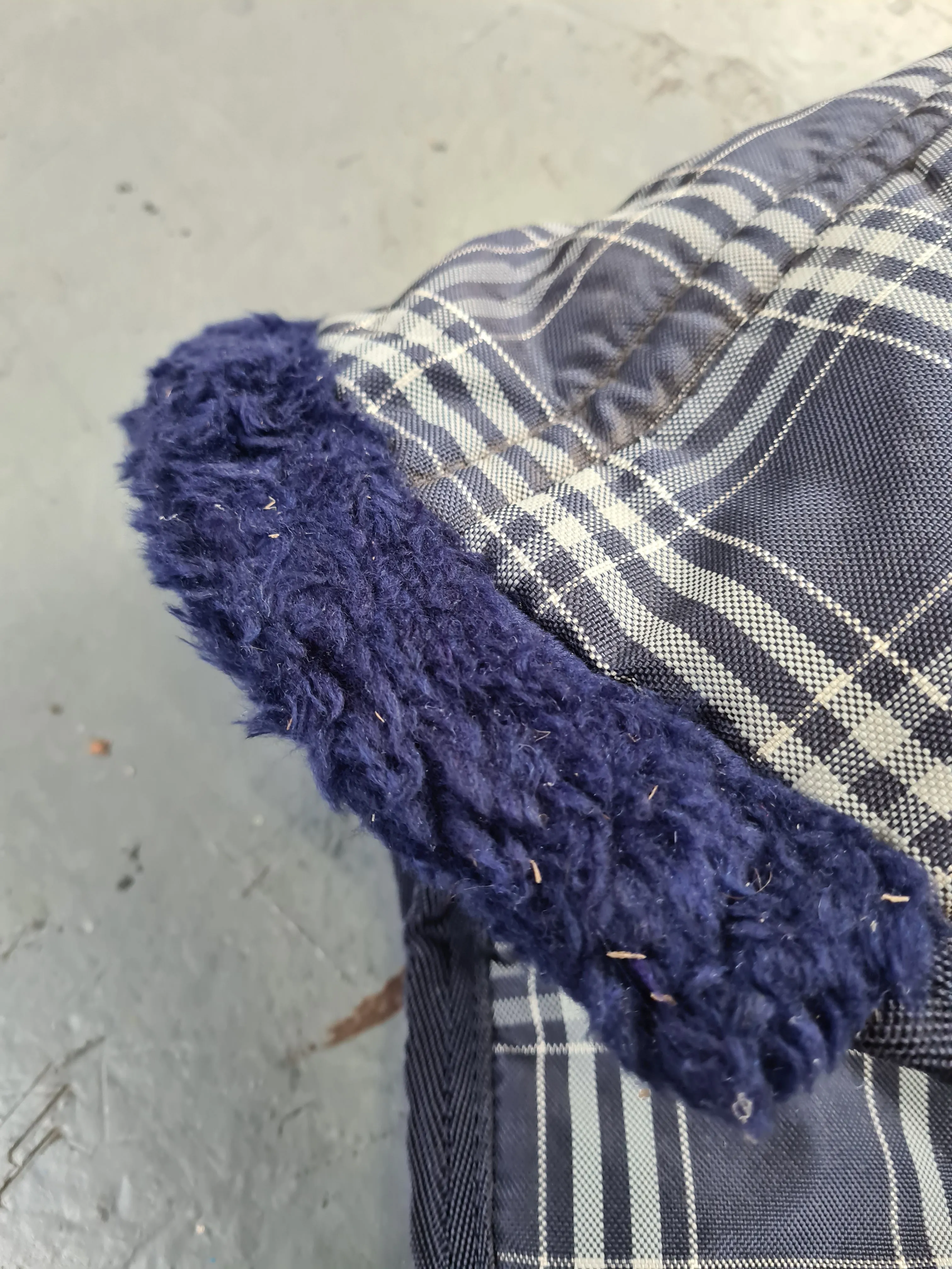 NEW royston stable rug neck/hood size small, blue check FREE POSTAGE 🟢
