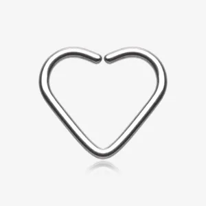 Niobium Heart Bendable Hoop Ring