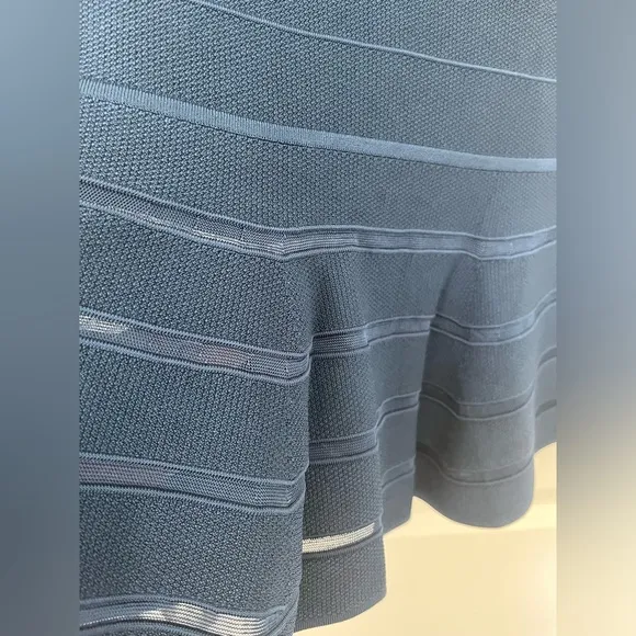 NWOT Sandro Paris Womens Viscose Pleated Blue Stretch Skirt Size 3/Medium