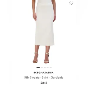 NWT BCBGMAXAZRIA Rib Sweater Skirt Gardenia Small