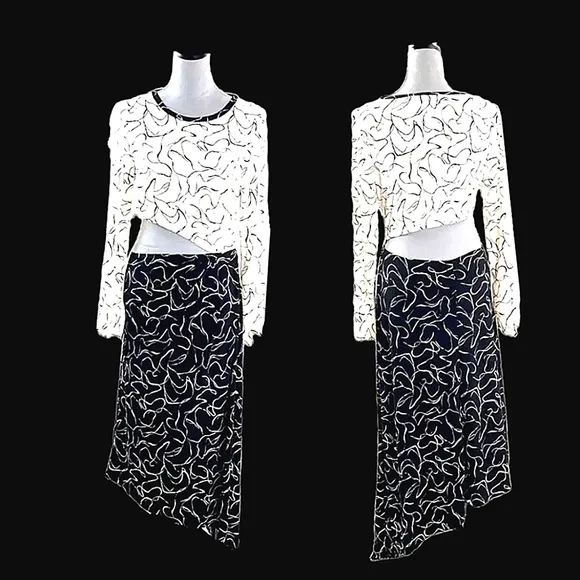 NWT Topshop Black &amp; White Assymetrical Dress