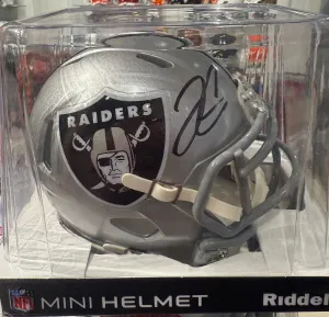 Oakland Raiders Derek Carr Hand Signed Autographed Mini Helmet Steiner COA
