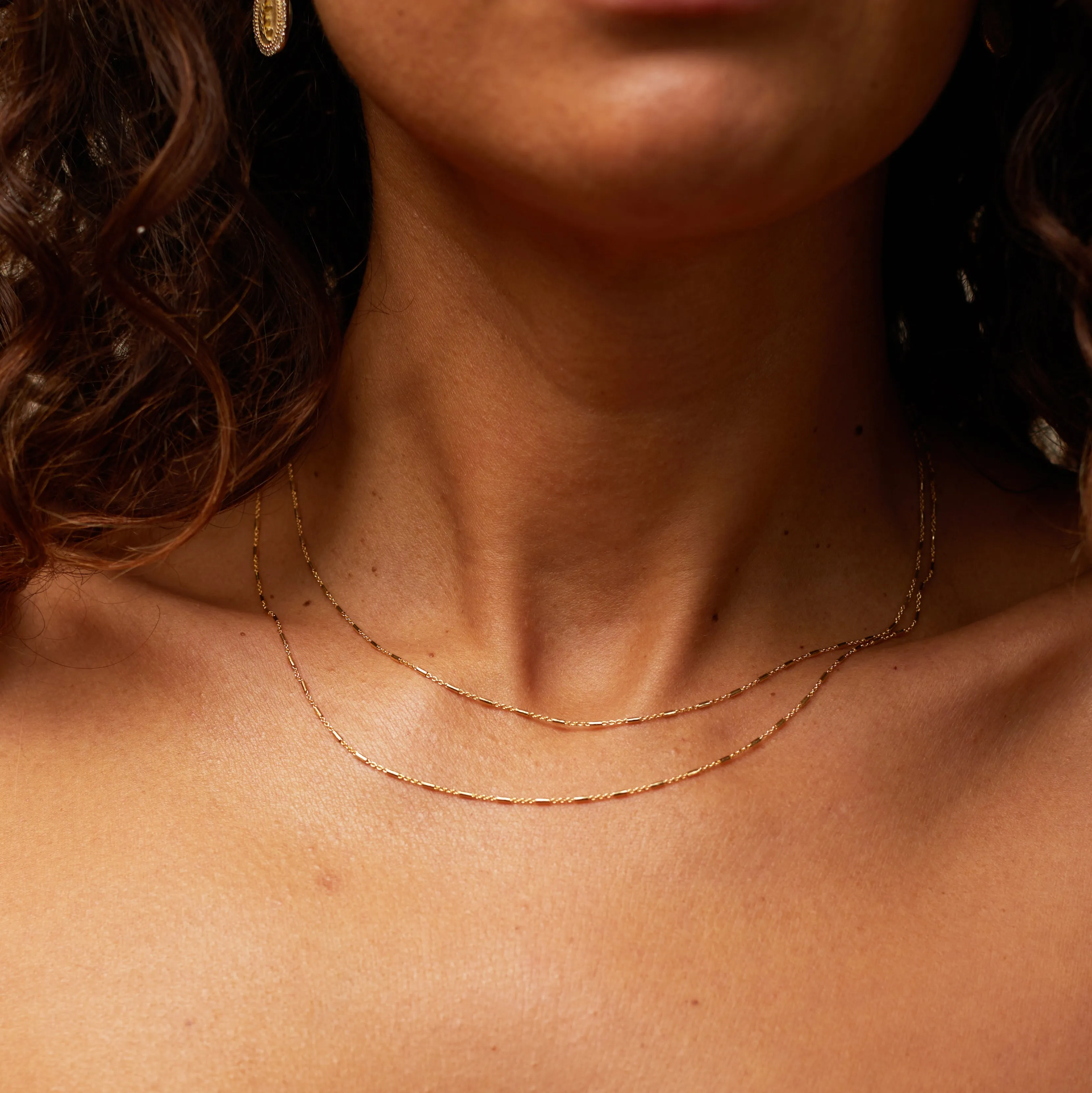 Octagon Tube Chain Necklace