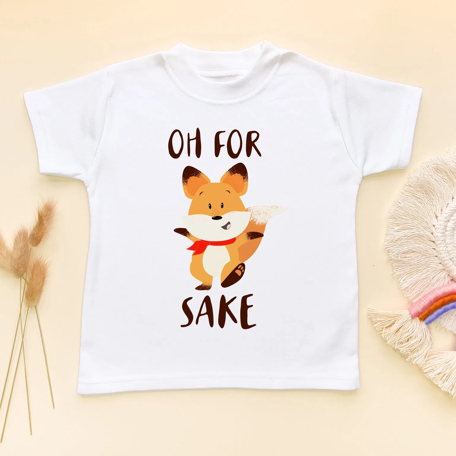 Oh For Sake Funny Fox T Shirt