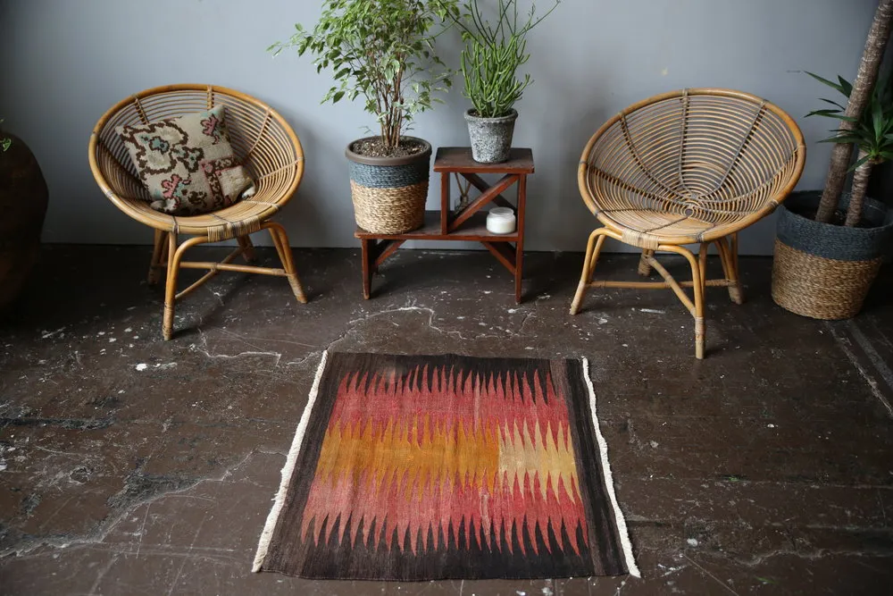 Old Mini Milas Kilim 2.9ftx2.11ft