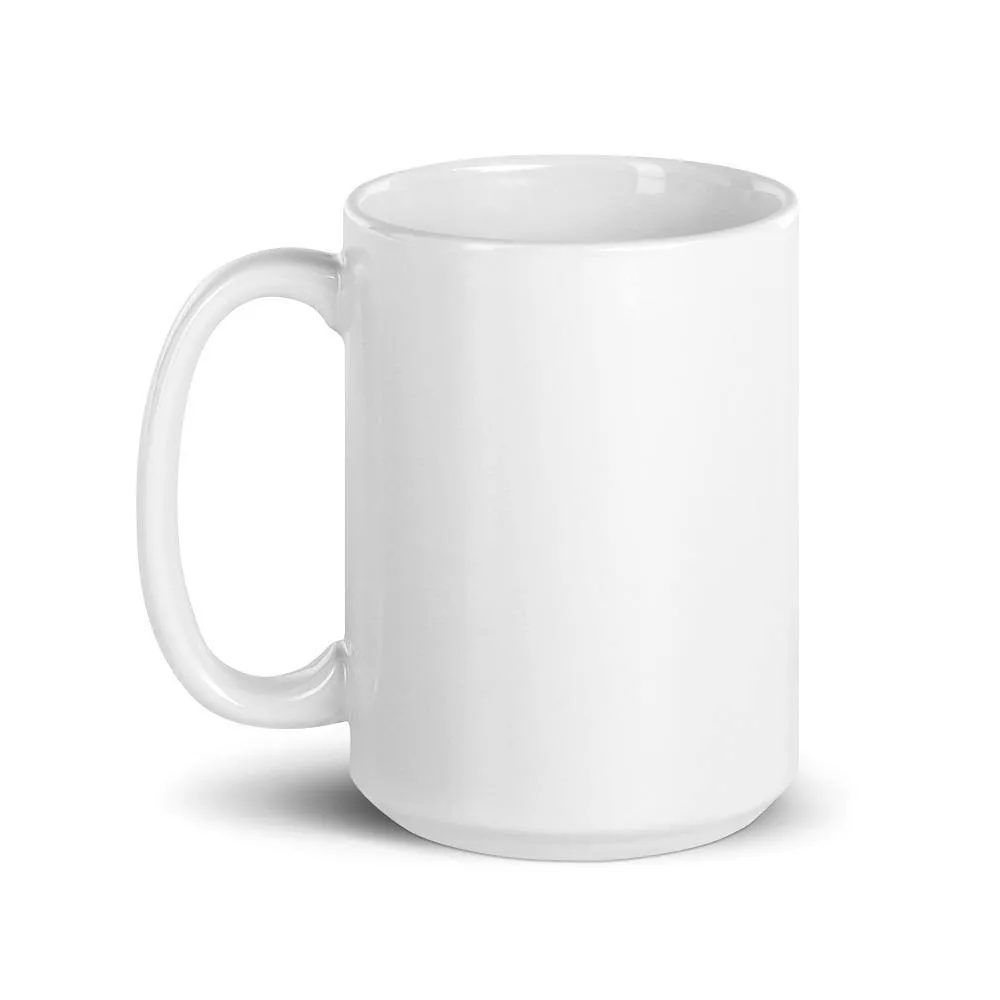 OLDSTIPATED Too Old To Give A Sh***! White glossy mug