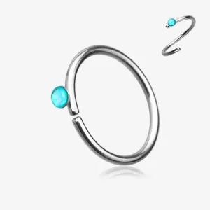 Opal Sparkle Bendable Hoop Ring