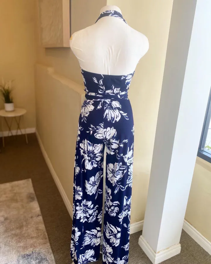 Open Back Sleeveless Wide Leg Jumpsuit FINAL SALE