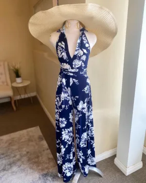 Open Back Sleeveless Wide Leg Jumpsuit FINAL SALE