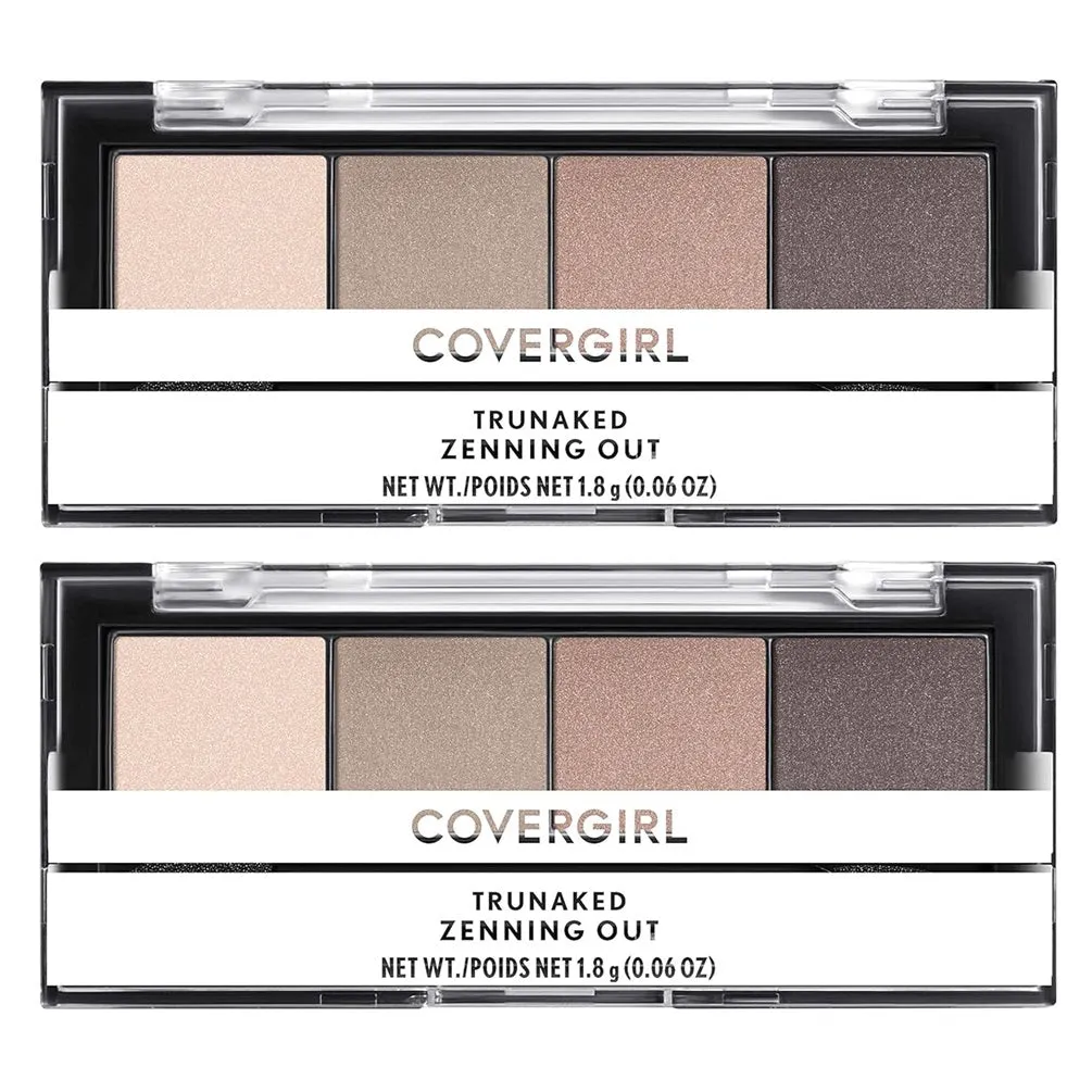 Pack of 2 CoverGirl TruNaked Eyeshadow Quad Palettes, Zenning Out 740