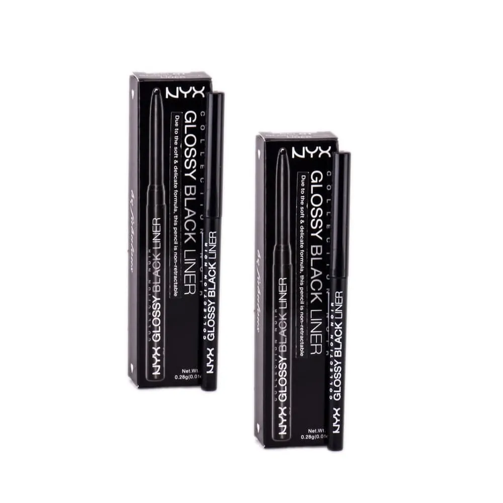 Pack of 2 NYX Collection Noir Glossy Black Liner, BEL01