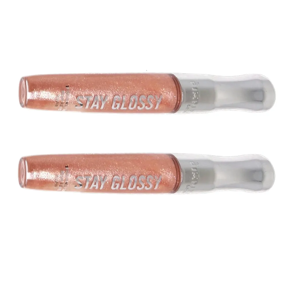 Pack of 2 Rimmel Stay Glossy 6HR Lip Gloss, All Nighter # 122