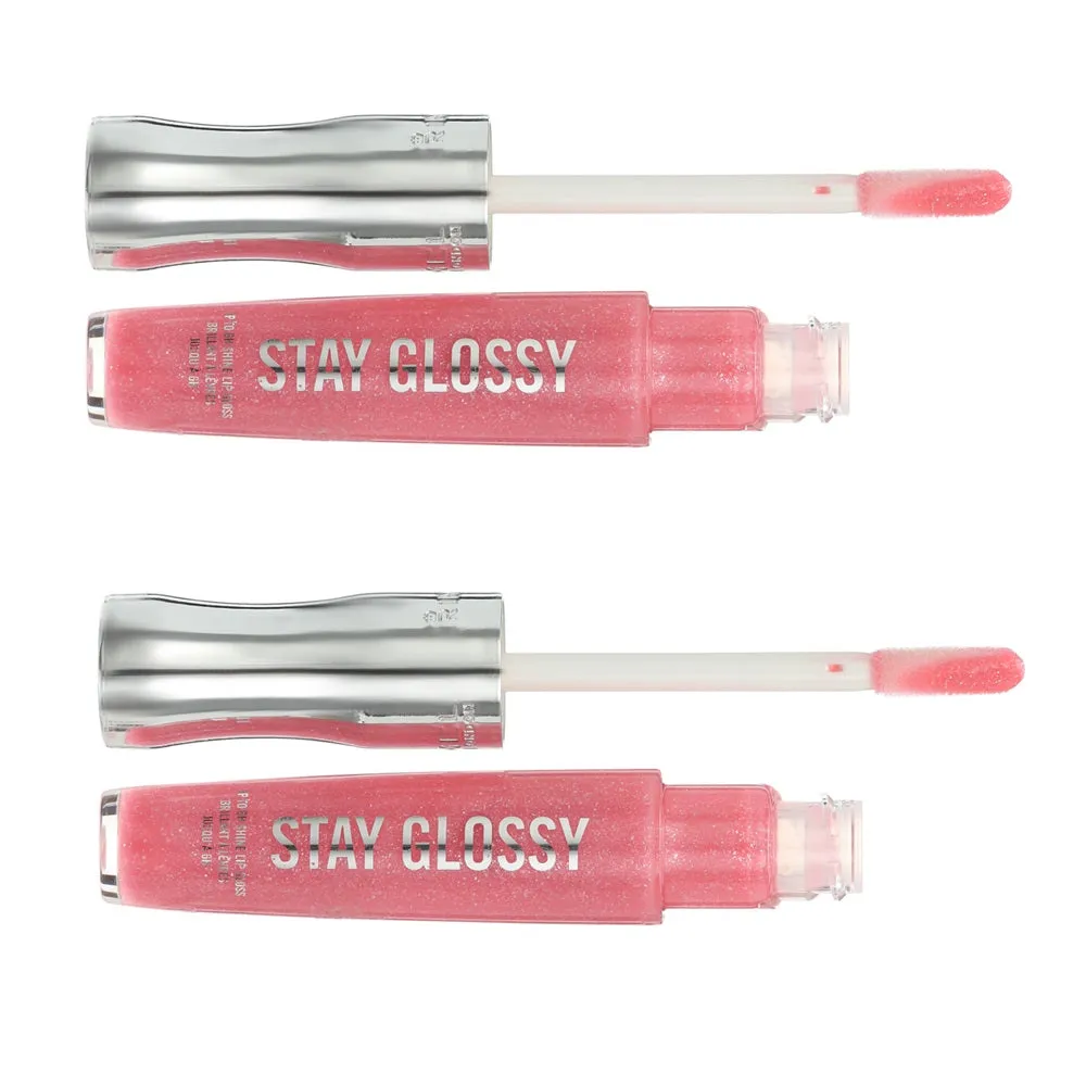 Pack of 2 Rimmel Stay Glossy 6HR Lip Gloss, Flower Power # 140