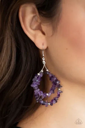Paparazzi Canyon Rock Art - Purple Earrings