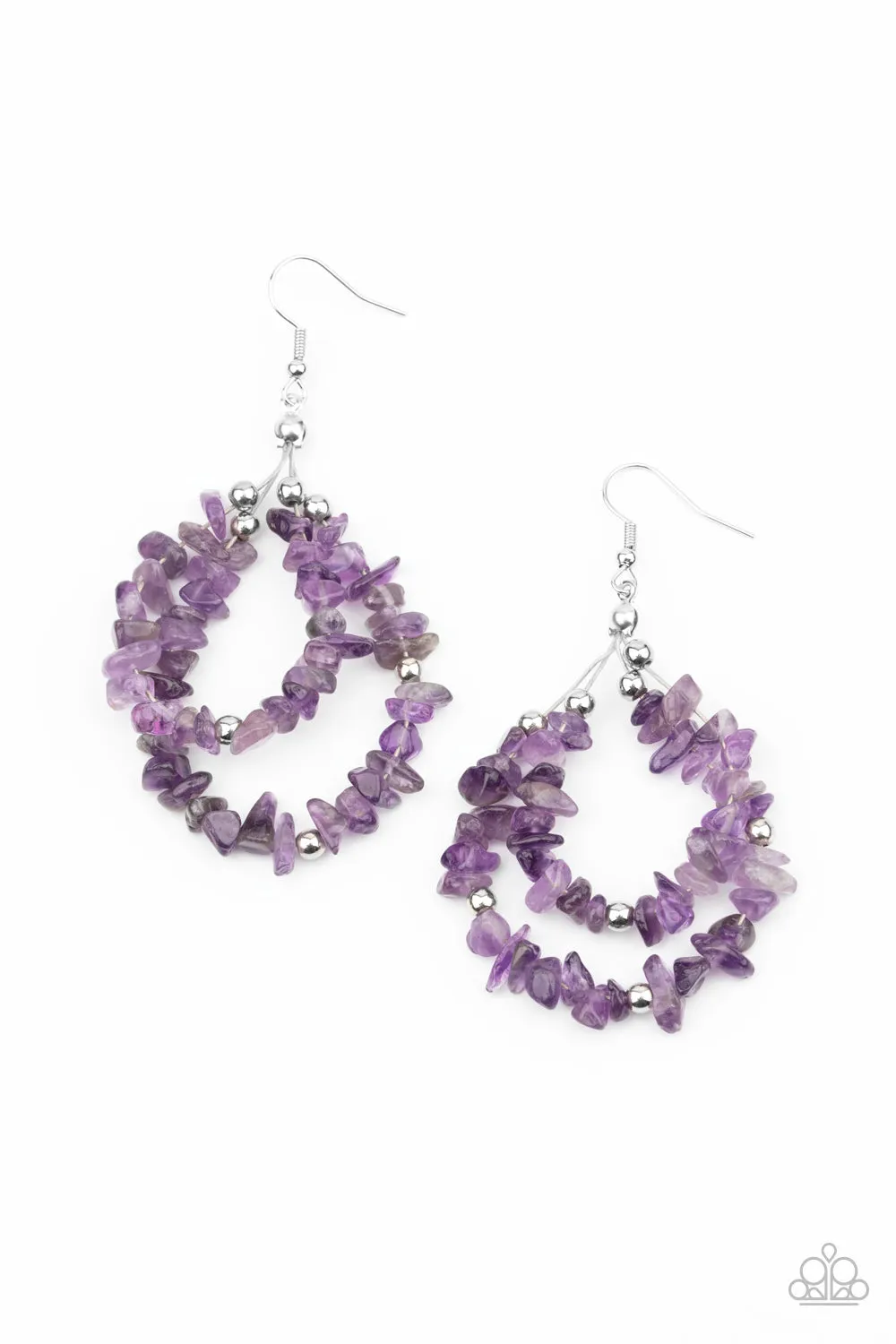 Paparazzi Canyon Rock Art - Purple Earrings