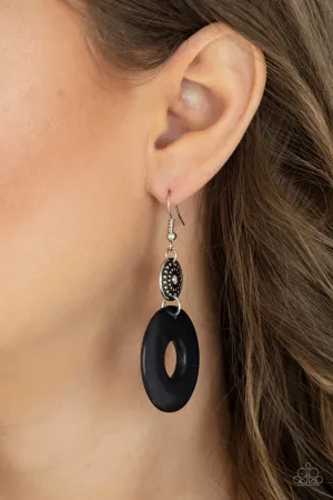 Paparazzi - Earthy Epicenter - Black Earrings