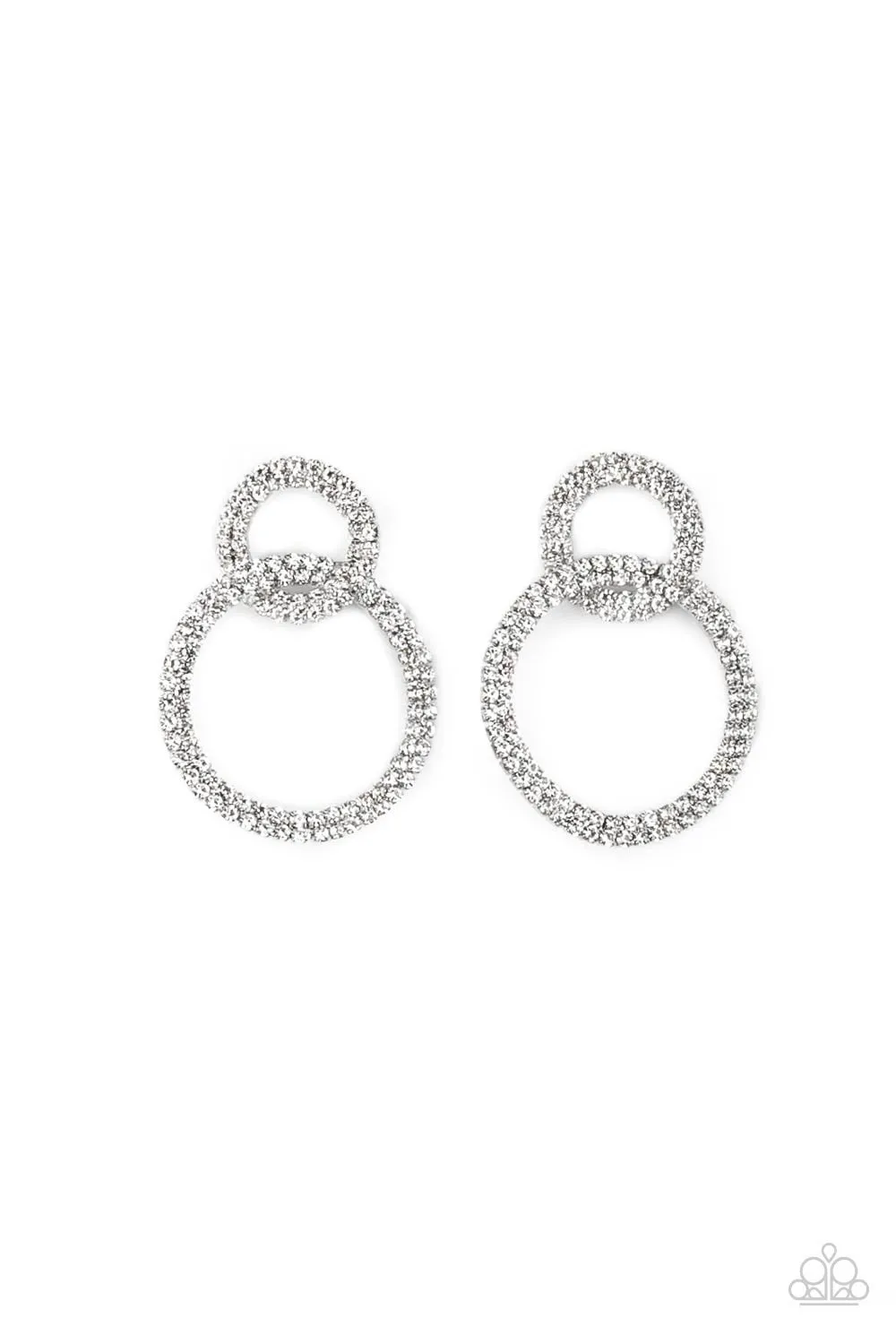 Paparazzi - Intensely Icy - Black Earrings