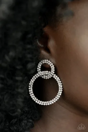 Paparazzi - Intensely Icy - Black Earrings