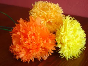Paper Marigolds (by the dozen)
