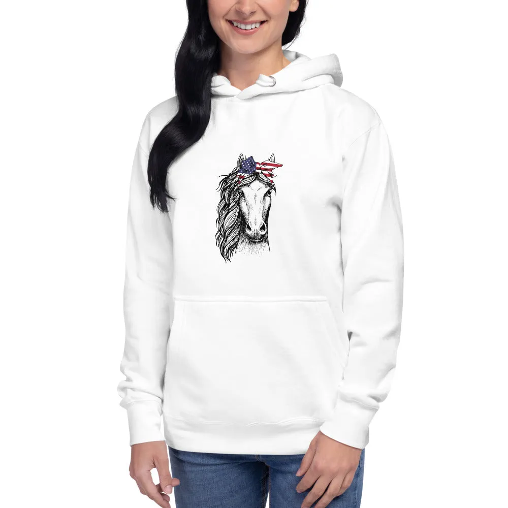 Patriotic Horse Unisex Hoodie