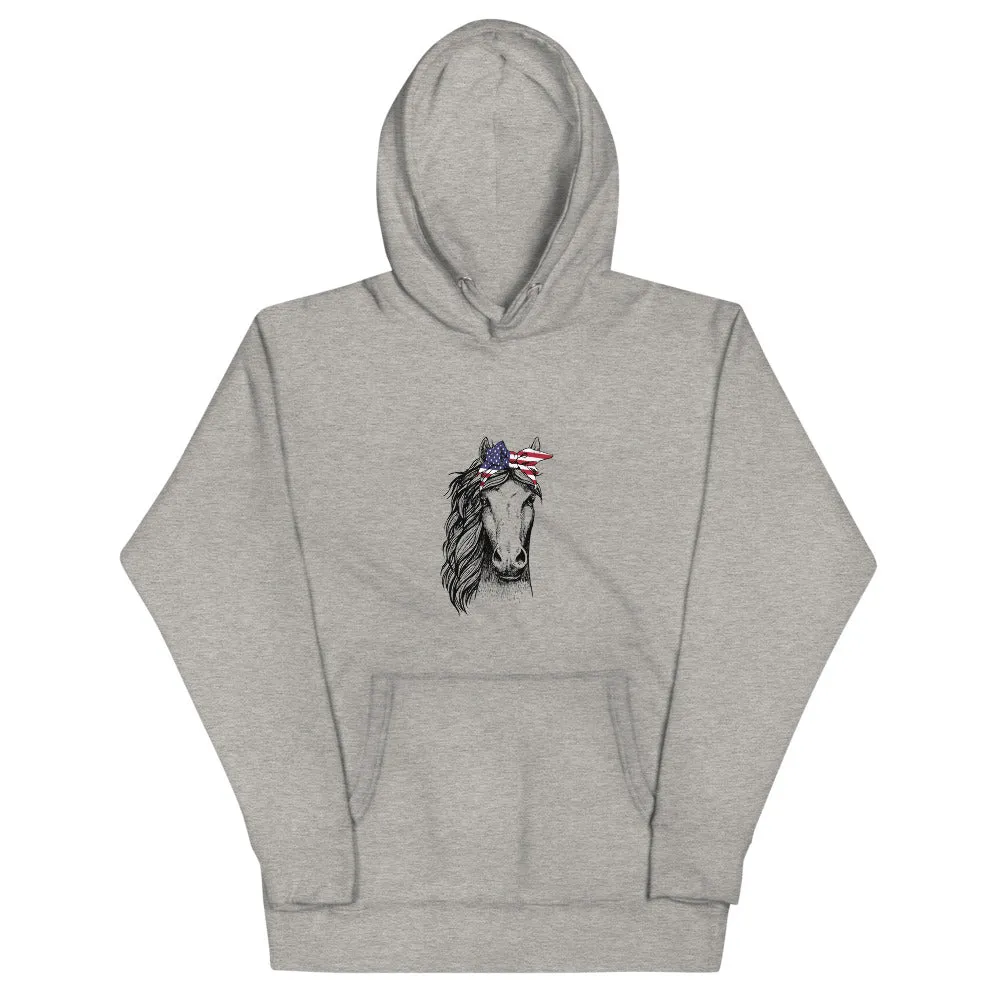 Patriotic Horse Unisex Hoodie
