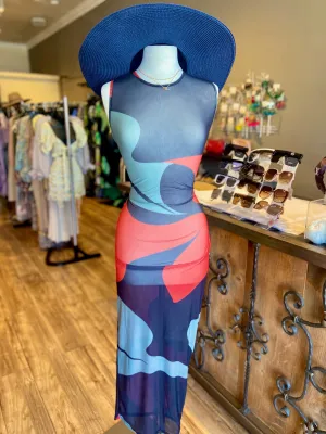 Pattern Mesh Long Dress FINAL SALE