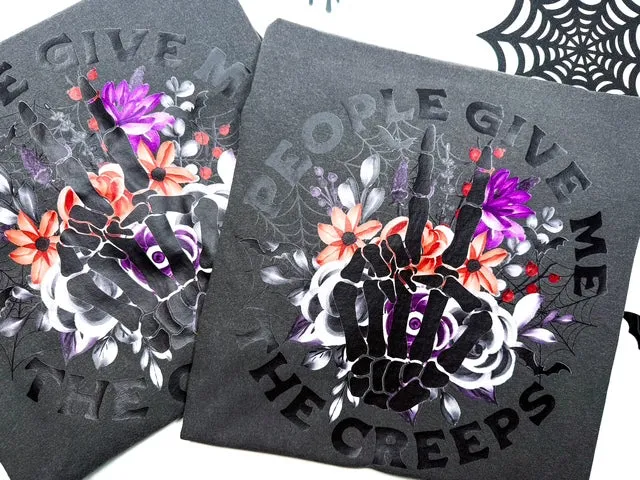 People give me the creeps - Unisex Short Sleeve Tee - Comfort Colors - Pre Order M-3X OPEN