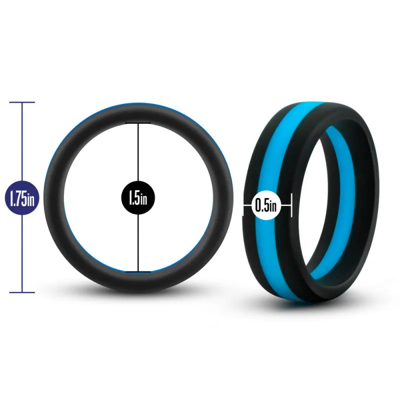 Performance - Silicone Go Pro  Ring -  Black/blue/black