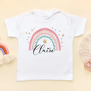 Personalised Rainbow Toddler T Shirt