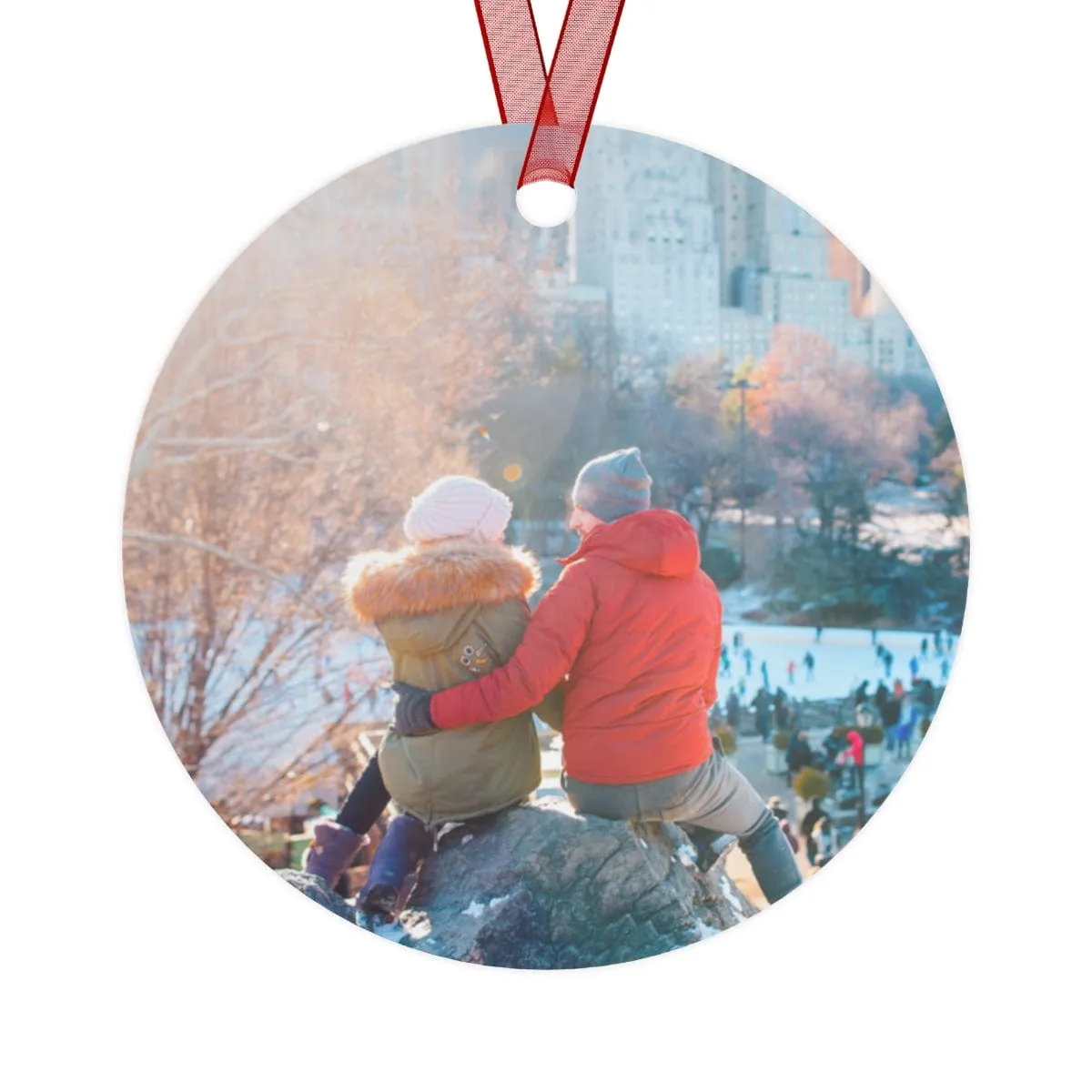 Personalized Engagement Map Metal ornament