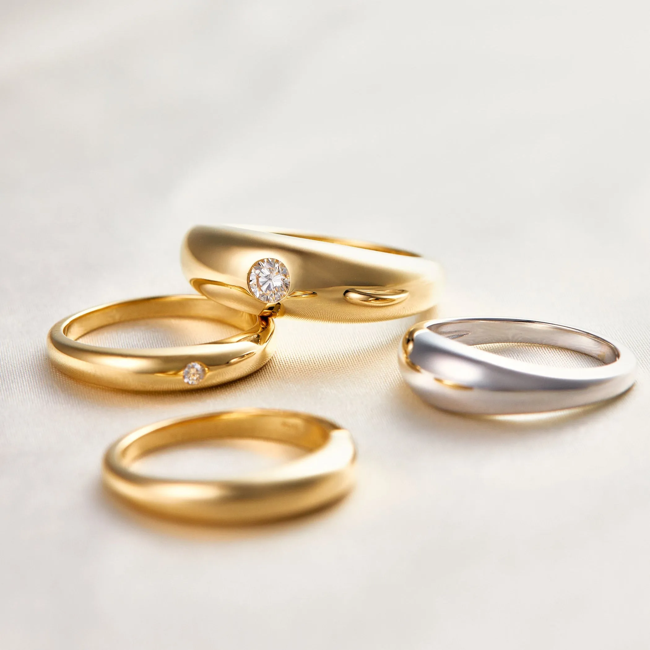 Petite Domed Diamond Ring
