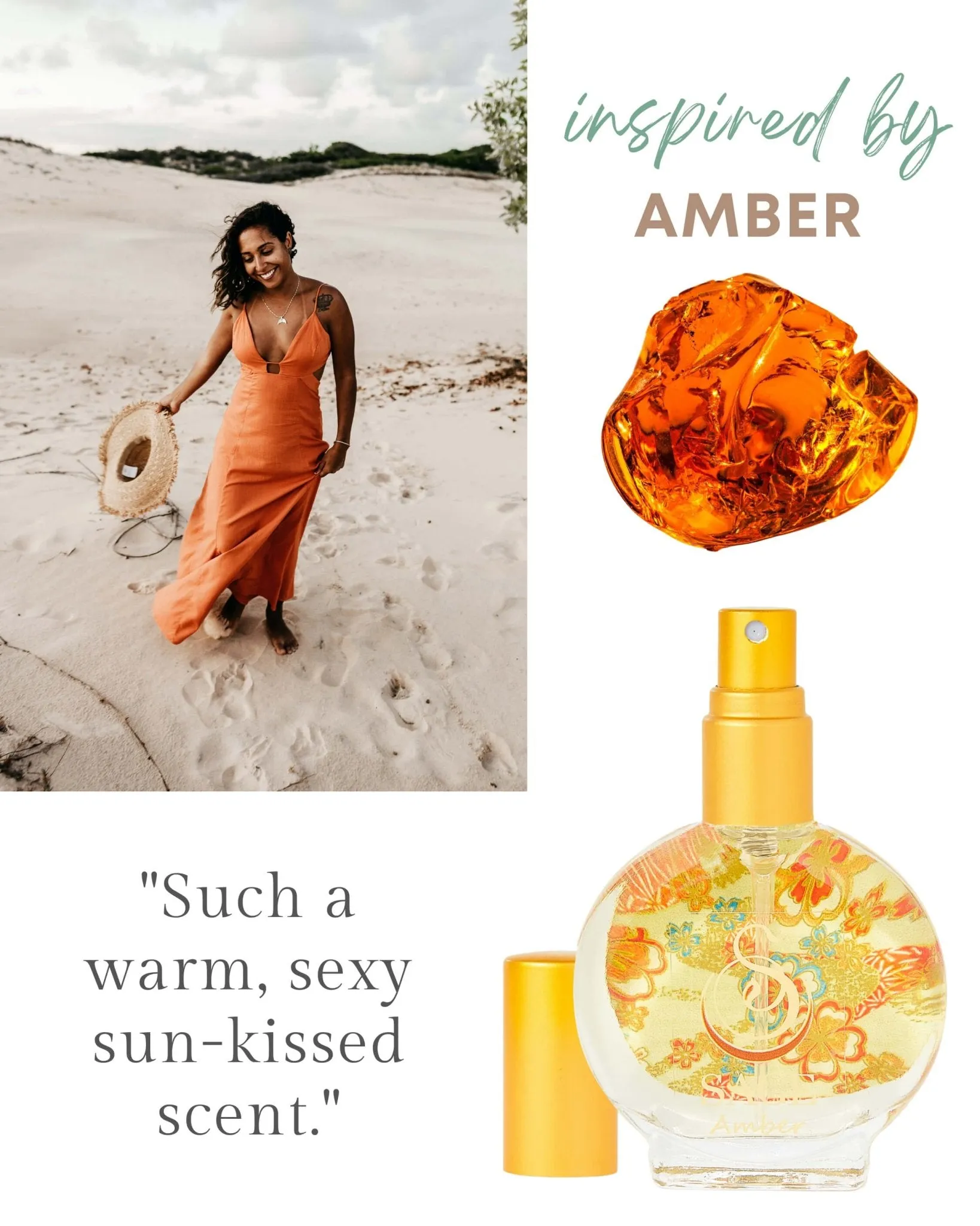 PETITE EARTHY TRIO ~ Diamond, Onyx, and Amber Organic Eau de Toilette Mini Gift Set by Sage