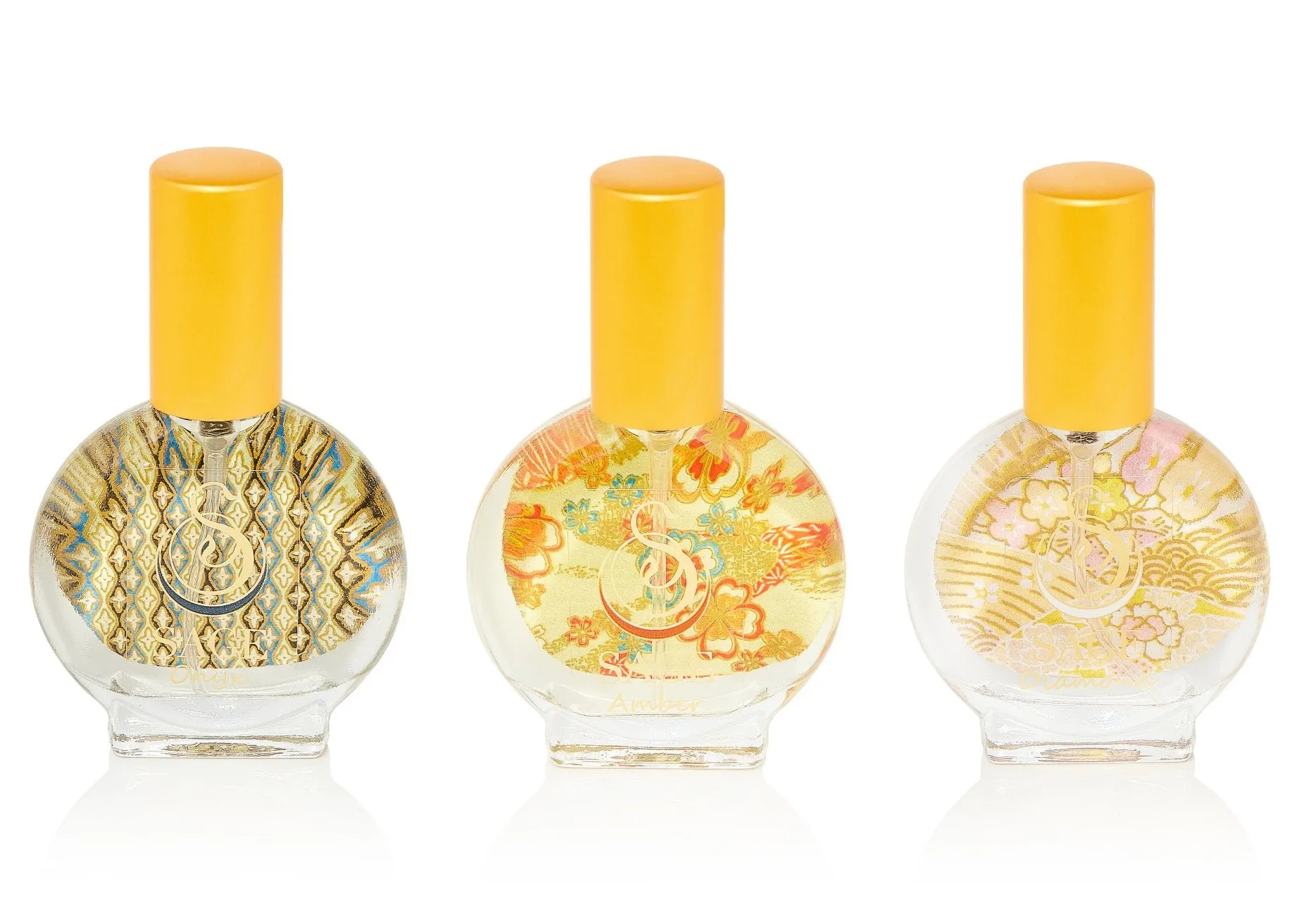 PETITE EARTHY TRIO ~ Diamond, Onyx, and Amber Organic Eau de Toilette Mini Gift Set by Sage