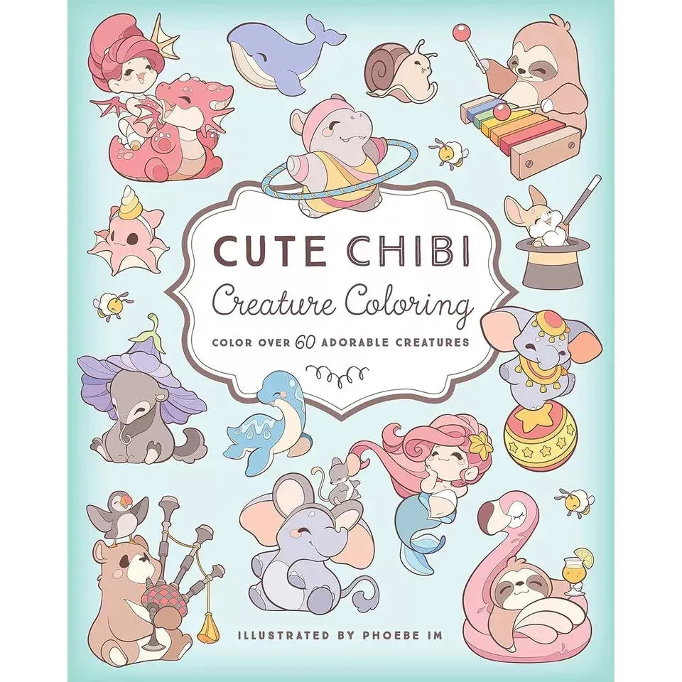 Phoebe Im Collection 4 Books Set Cute Cuddly Art,Chibi Animals,Creature Coloring