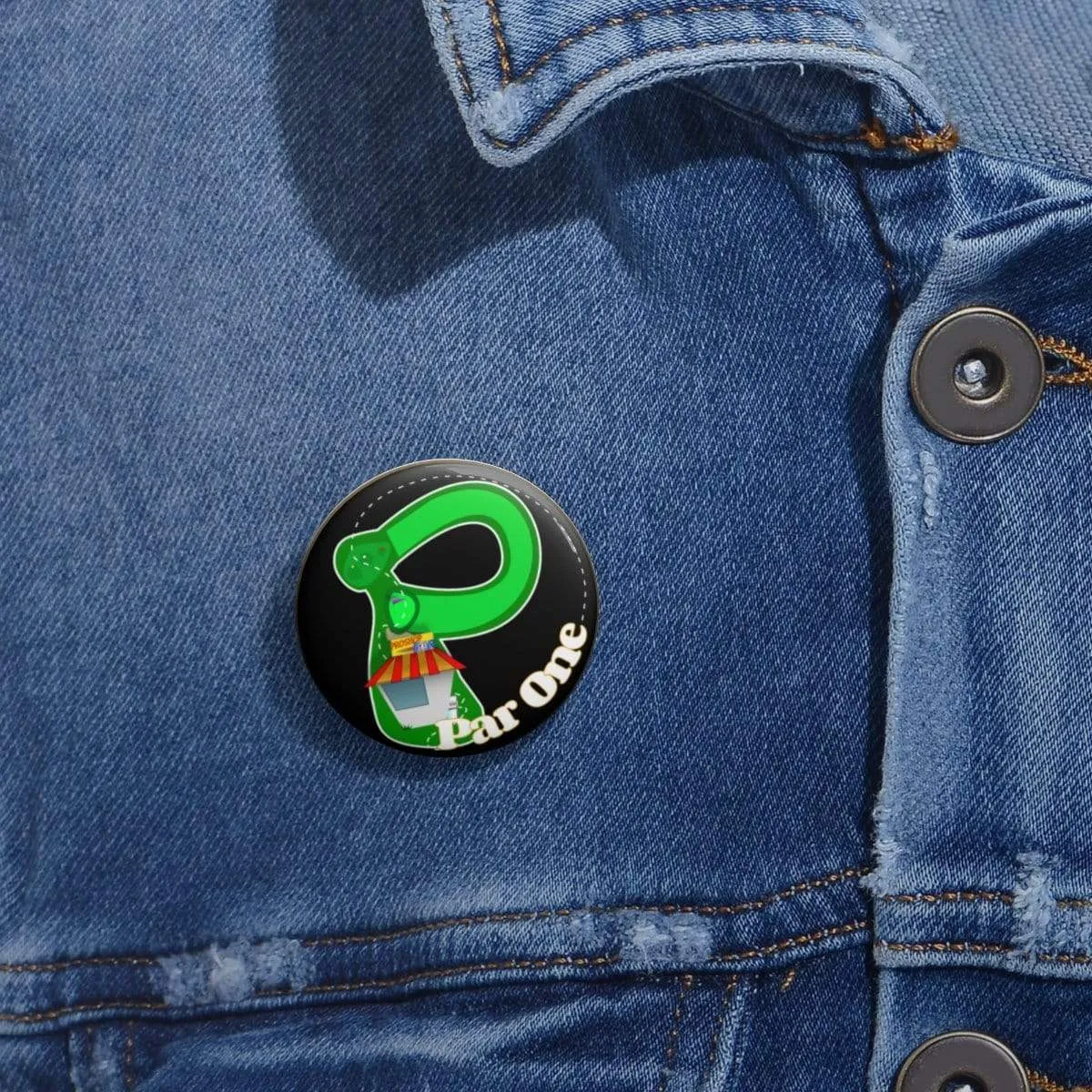 Plumskum Par One Lazy Golf Course Pin Buttons