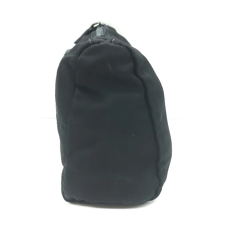 Prada Nylon Cosmetic Bag Black Small Clutch