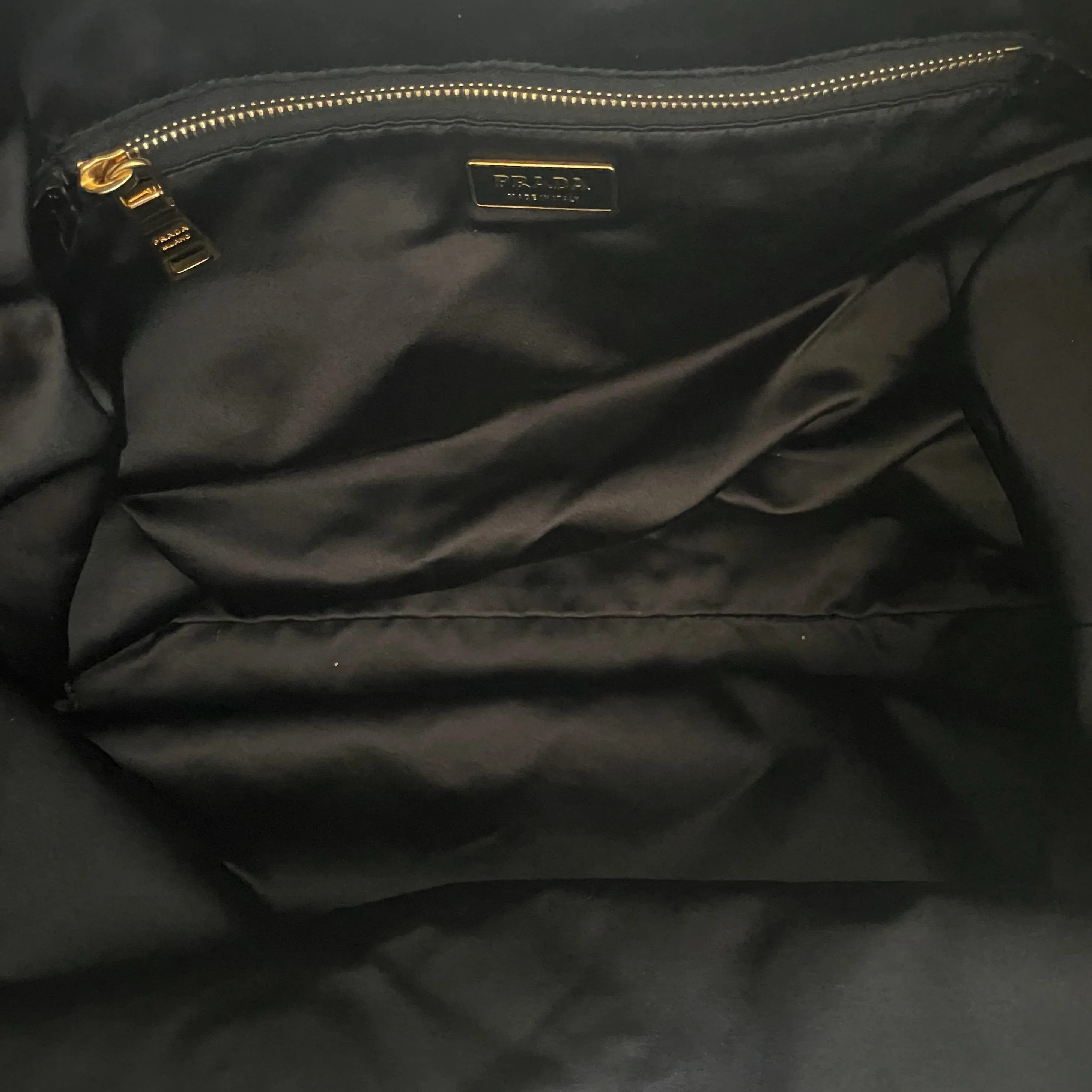 Prada Orange Sequin Stripe Tote Bag