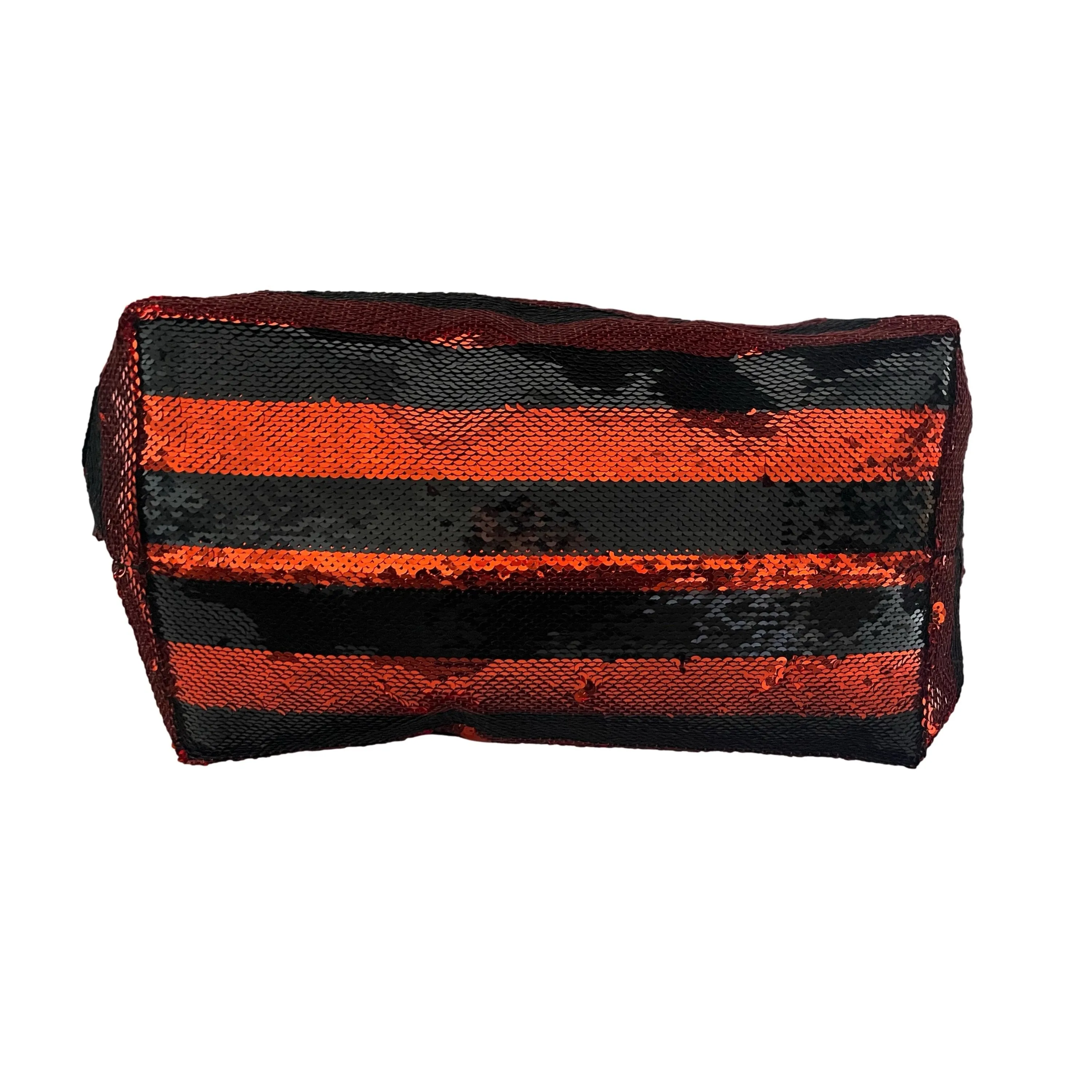 Prada Orange Sequin Stripe Tote Bag