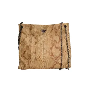 Prada Snakeskin Chain Tote