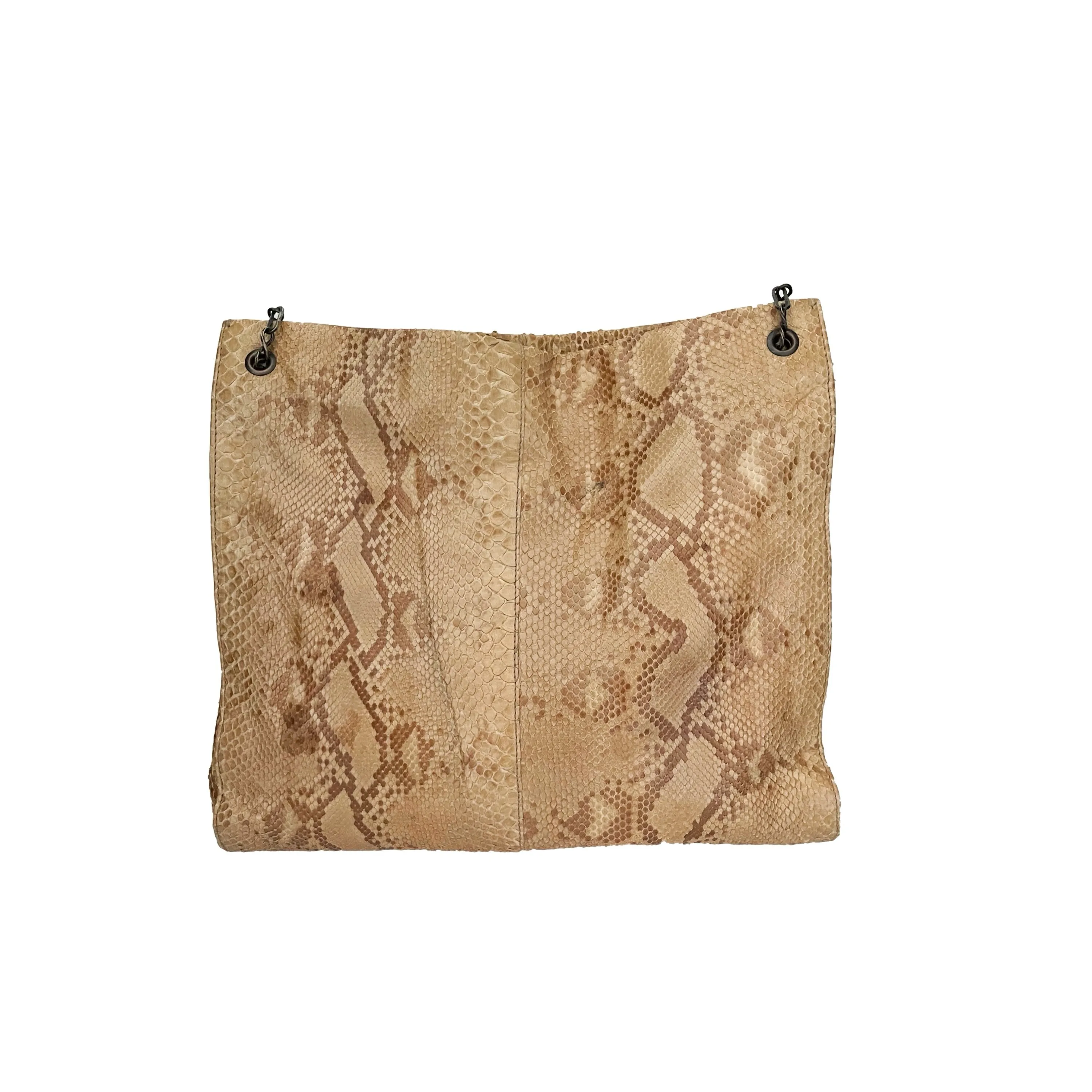 Prada Snakeskin Chain Tote
