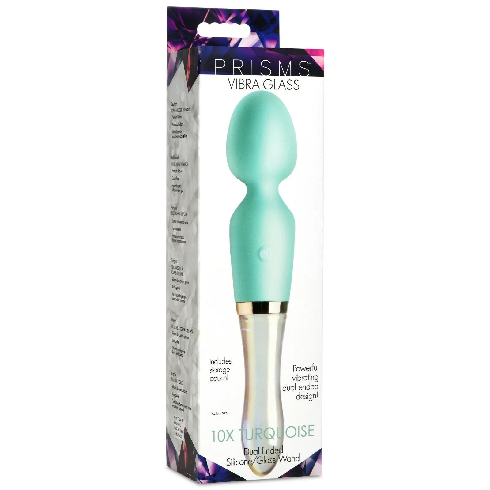 Prisms 10x Dual Ended Silicone & Glass Wand