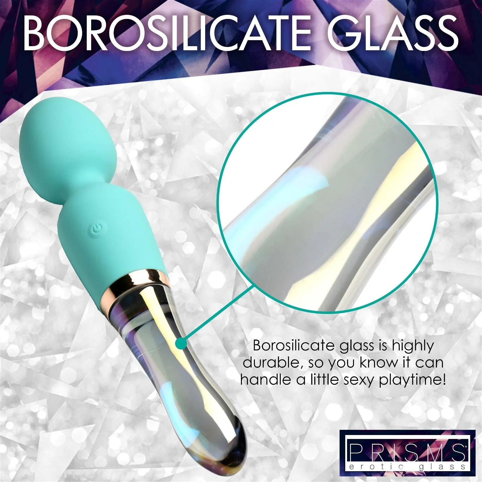 Prisms 10x Dual Ended Silicone & Glass Wand